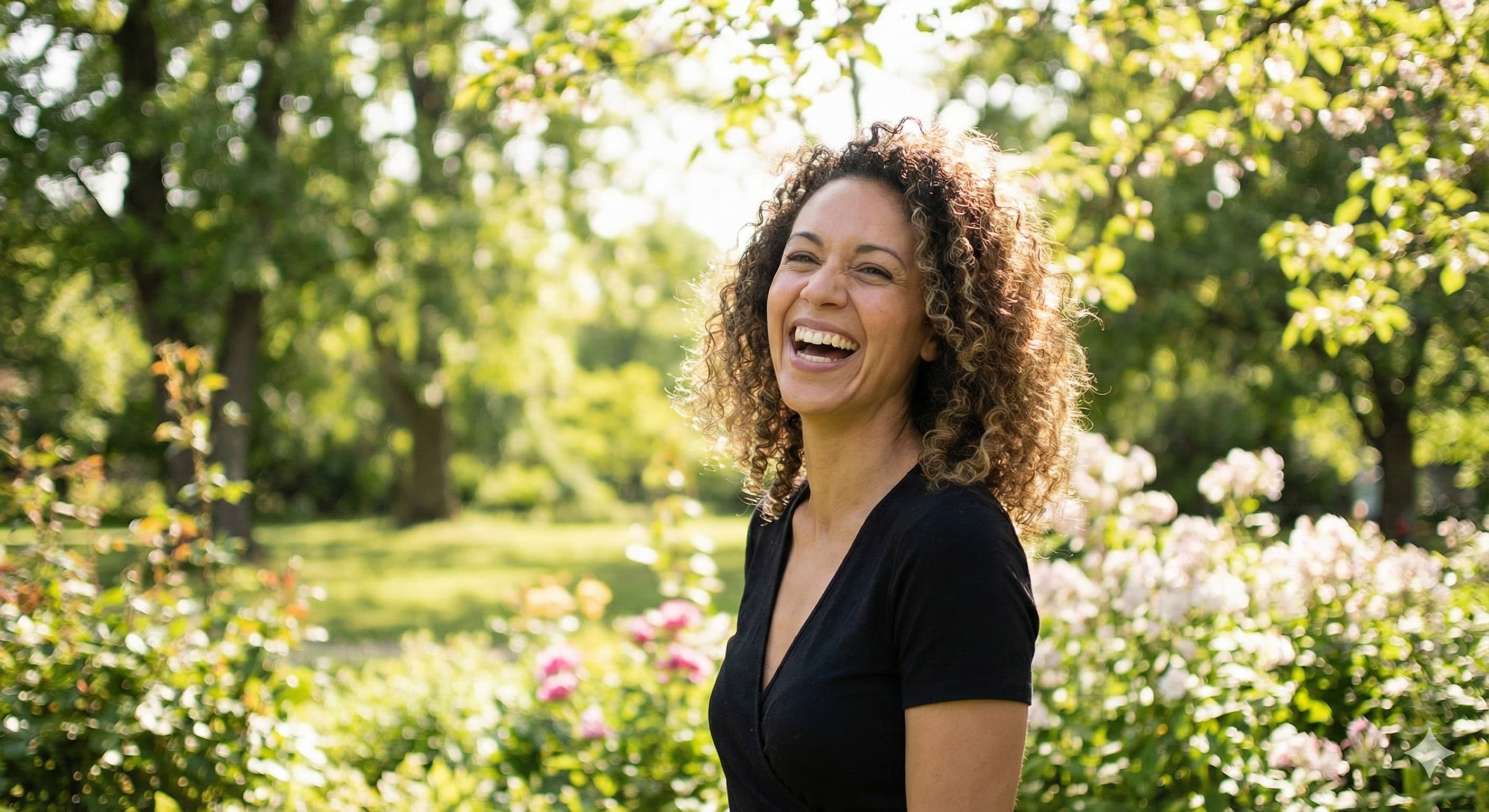 femme mariée qui sourit.